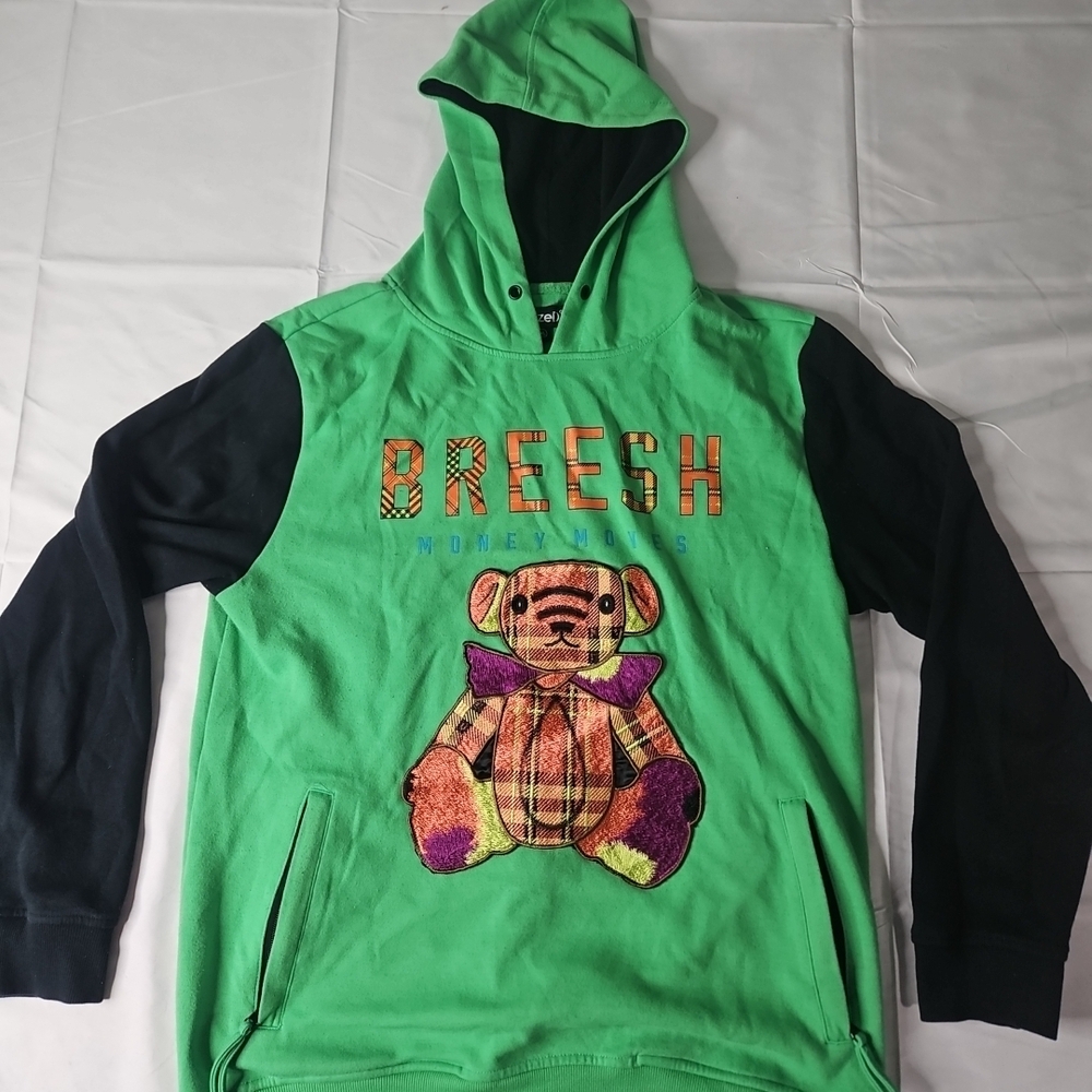 CivilizeD Green and Black Hoodie with Bear Design